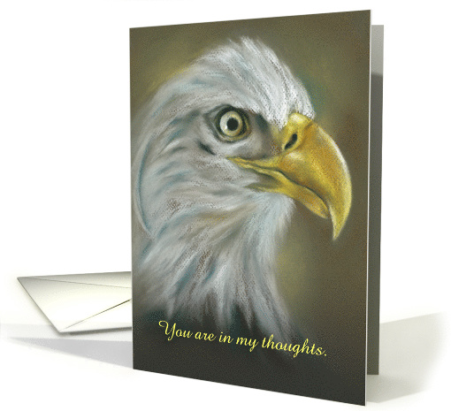 Personalized Bald Eagle Pastel Artwork Thinking of You card (1555908)