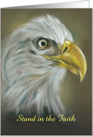 Personalized Encouragement in Christian Faith Bald Eagle Portrait card
