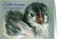 Fluffy Chick Pastel Art Custom Easter from Across the Miles card