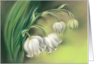 Lily of the Valley Flowers Pastel Artwork Any Occasion Blank card