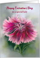 Valentines Day for Her Dianthus Red Pink Carnation Flower Personalized card