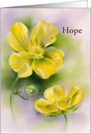 Encouragement Hope Buttercups Yellow Wildflowers Art Custom card