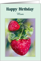 For Mother Birthday Strawberries Pastel Personalized card