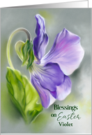 For Custom Name Easter Purple Violet Wildflower card