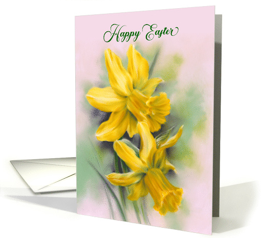 Happy Easter Yellow Daffodil Spring Flowers card (1823370)