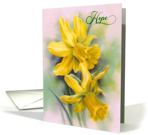 Hope Encouragement Yellow Daffodil Spring Flowers card (1823442)