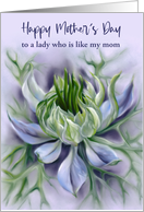 Mothers Day for Like a Mom Nigella Love in a Mist Pastel Custom card
