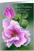 Condolences for Loss of Daughter Rose of Sharon Hibiscus Custom card