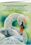 Fathers Day for Like a Father Swan and Young One Custom card