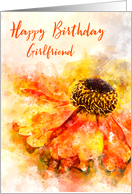 Happy Birthday Girlfriend Helenium Splash card