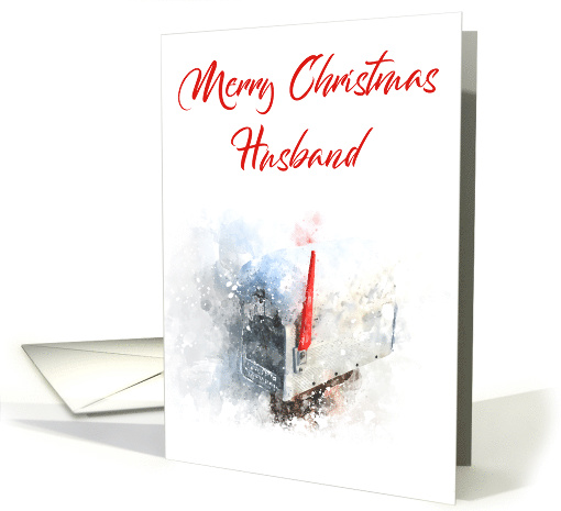 Merry Christmas Husband Mailbox card (1505960)