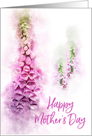 Happy Mother’s Day Soft Pink Foxglove card