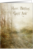 Happy Birthday Great Aunt Forest Landscape Fine Art card