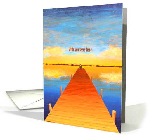 A Simple Wish By A Man On A Pier At Sunset card (1496232)