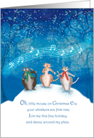 Christmas Cat Choir card