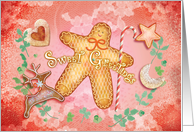 Holiday Gingerbread Man, Deer, and Cookies card