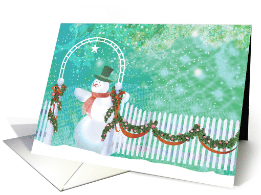 Christmas Snowman Garden Arch card (1549264)
