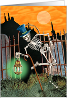 Halloween Dapper Dancing Skeleton card