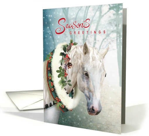 Santa's White Christmas Horse card (1582742)
