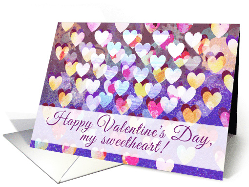 Happy Valentine's Day My Sweetheart Amazing Person Painted Hearts card