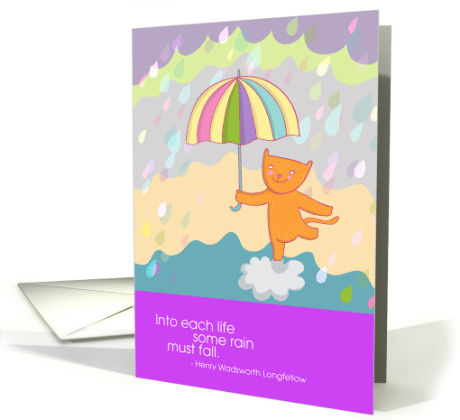Encouragement Cat Brings Umbrella card (1514726)
