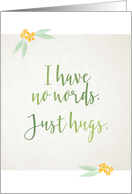 Encouragement No Words Just Hugs card