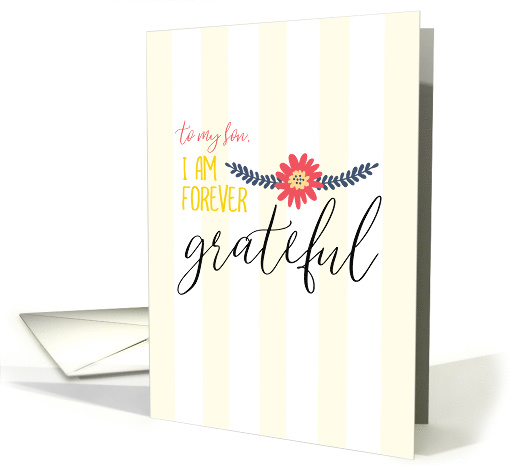 Thank You to Son Forever Grateful card (1530440)