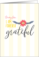 Thank You to Son Forever Grateful card