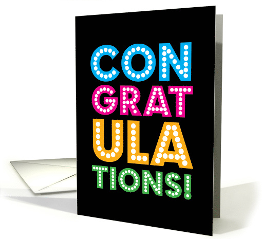 Congratulations in Lights card (1544484)