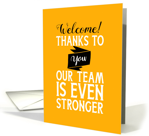 New Employee Welcome - Gritty Graphic Team is Even Stronger Now card