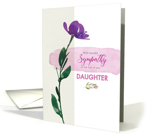 Single Floral Tribute Loss of Daughter Sympathy card (1652946)