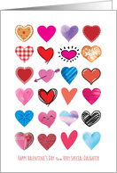 Super Cute Illustrated Hearts Valentine’s Day for Daughter card