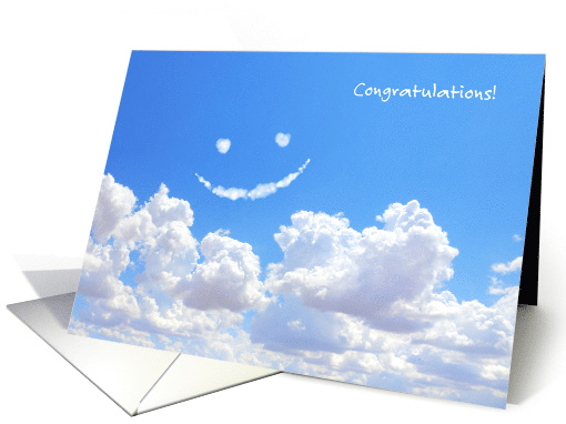 Cute Smile in the Clouds Bet Youre on Cloud Nine Congratulations card