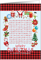 For Goddaughter Cutest Christmas Activity Word Find Puzzle card