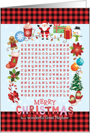 For Great Nephew Cutest Christmas Activity Word Find Puzzle card