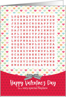 For Nephew Activity Word Search Valentine card