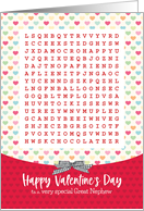 For Great Nephew Activity Word Search Valentine card