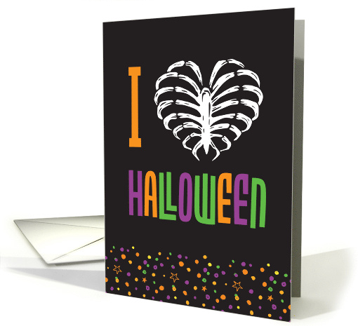 I Heart Halloween with Skeleton Heart card (1745370)