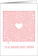 Heart Maze Valentine to an Amazing Great Nephew card