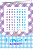 Super Cute for Cousin Gingham Easter Word Search Activity card