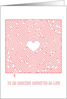 Heart Maze Valentine to an Amazing Daughter in Law card