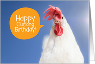 Funny Chicken Happy Clucking Birthday card