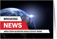 Breaking News Eagle Scout Court of Honor Congratulations card