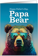 Happy Fathers Day Papa Bear with Sunglasses from Spouse card