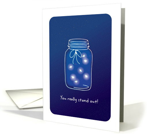 Congratulations Fireflies You Really Stand Out Bright Light card