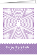 Grandson Easter Maze with Bunny Activity card