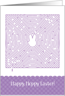 Cute Easter Maze with Bunny Activity for Anyone Happy Hoppy Easter card