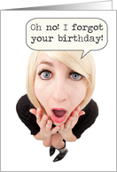 Belated Birthday Blonde Moment card