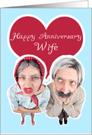 Humorous Happy Anniversary For Wife Old Couple card
