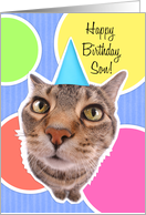 Happy Birthday Son Cute Kitty Cat card